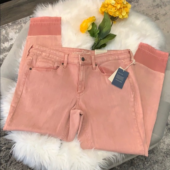 Universal Thread Denim - NEW! Pink Ombré Mid Rise Skinny Jeans Size 14